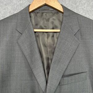 Gatsby Insignia Collezione Super 130s Wool Pinstripe Blazer Suit Jacket Mens 42R